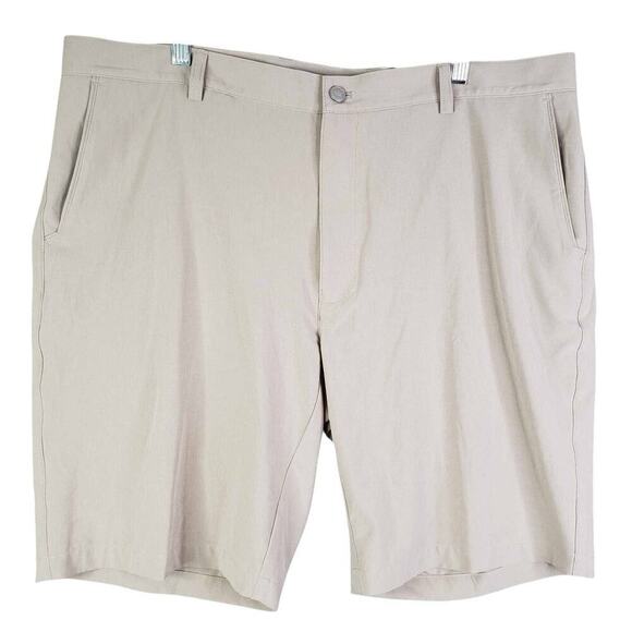 Peter Millar Shorts Golf Chino Flat Front Men’s Size 40 Light Tan Khaki Pockets - Picture 2 of 11
